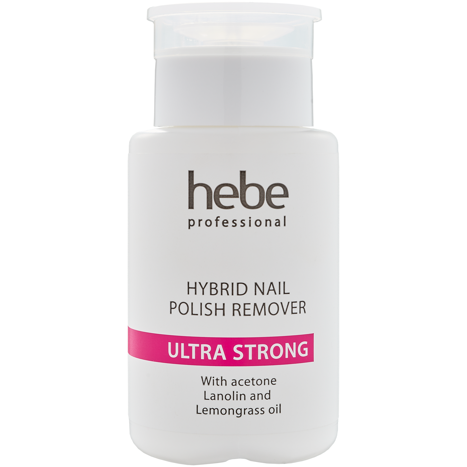 Hebe Professional Hybrid Nail Polish Remover Ultra Strong zmywacz lakieru hybrydowego z pompką, 150 ml