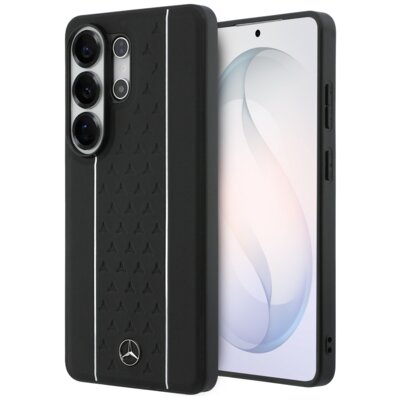 Etui MERCEDES Laurel Leaves Stripes MagSafe do Samsung Galaxy S26 Ultra Czarno-biały