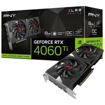 Karta graficzna PNY GeForce RTX 4060 Ti XLR8 Gaming Verto OC Dual Fan 8GB DLSS 3