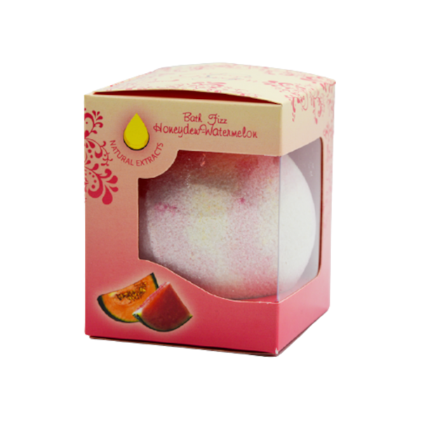 Green Garden naturalna musująca kula do kąpieli Honeydew&Watermelon, 195 g