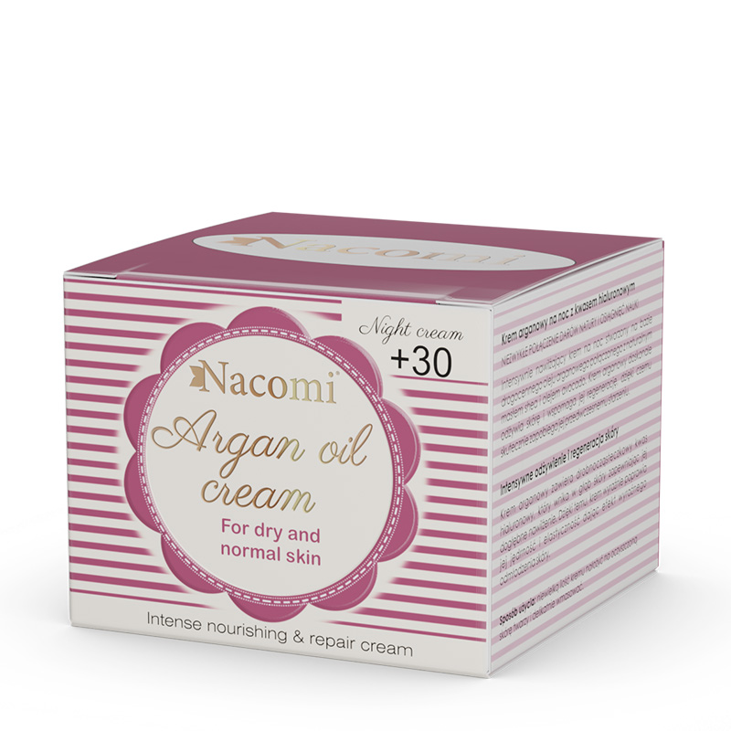 Nacomi, krem arganowy na noc 30+, 50 ml