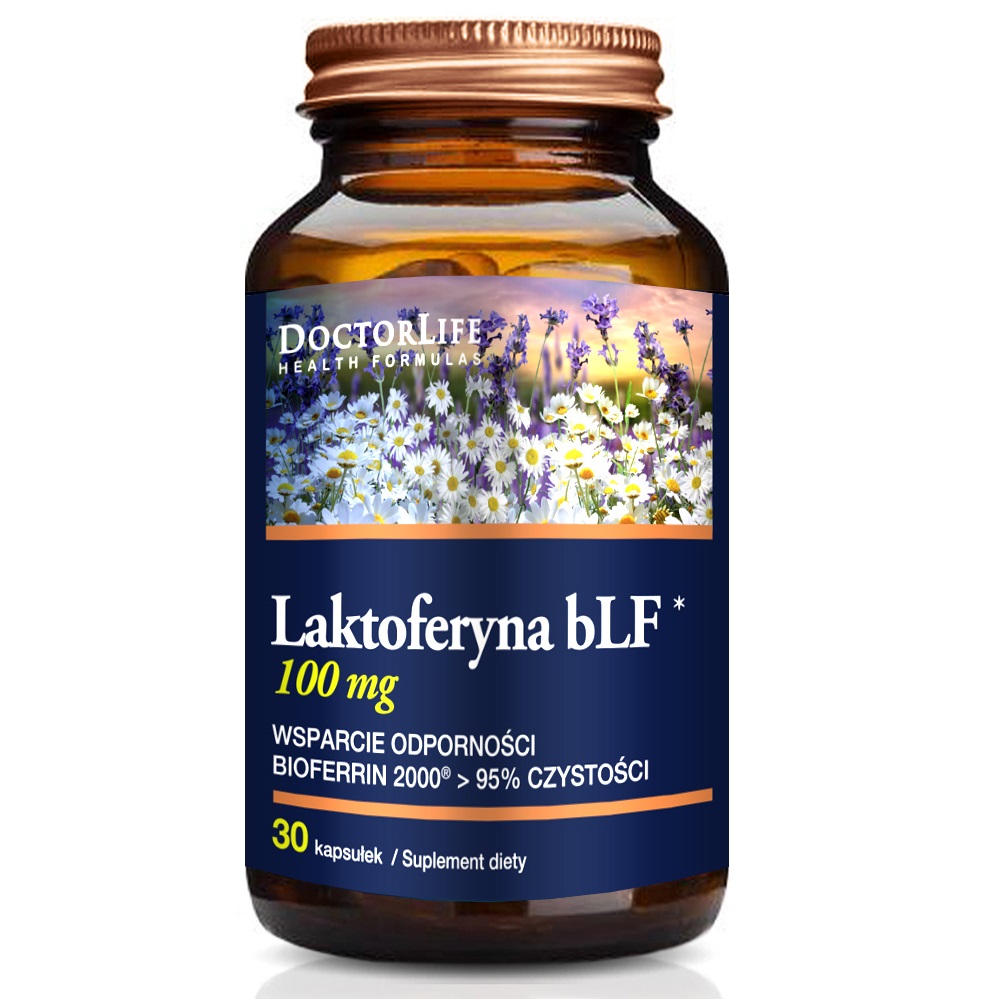 Doctor Life Laktoferyna bLF suplement diety wspomagający odporność 100mg, 30 kaps./1 opak.