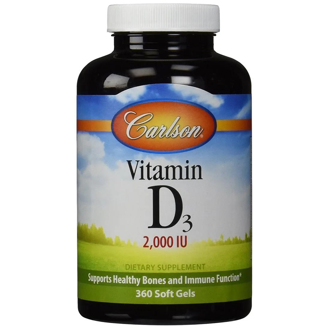 Carlson Labs suplement diety witamina D3, 2000 IU, 360 kaps./1 opak.