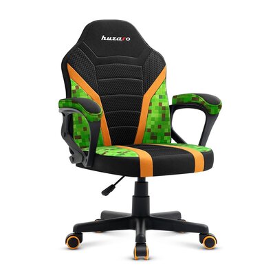 Fotel gamingowy HUZARO Ranger 1.0 Pixel Mesh Czarno-zielony