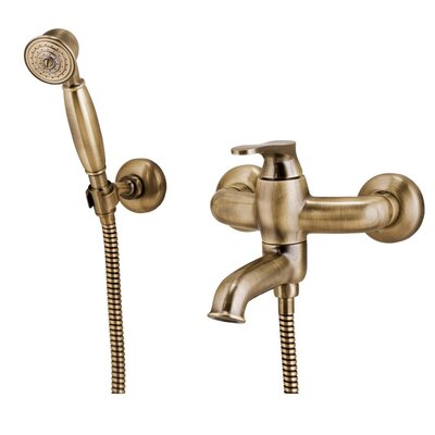 Bateria wannowa natynkowa OMNIRES Art Deco AD5131BR Brąz antyczny