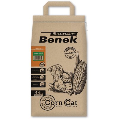 Żwirek dla kota SUPER BENEK Corn Cat Świeża Trawa 7 L