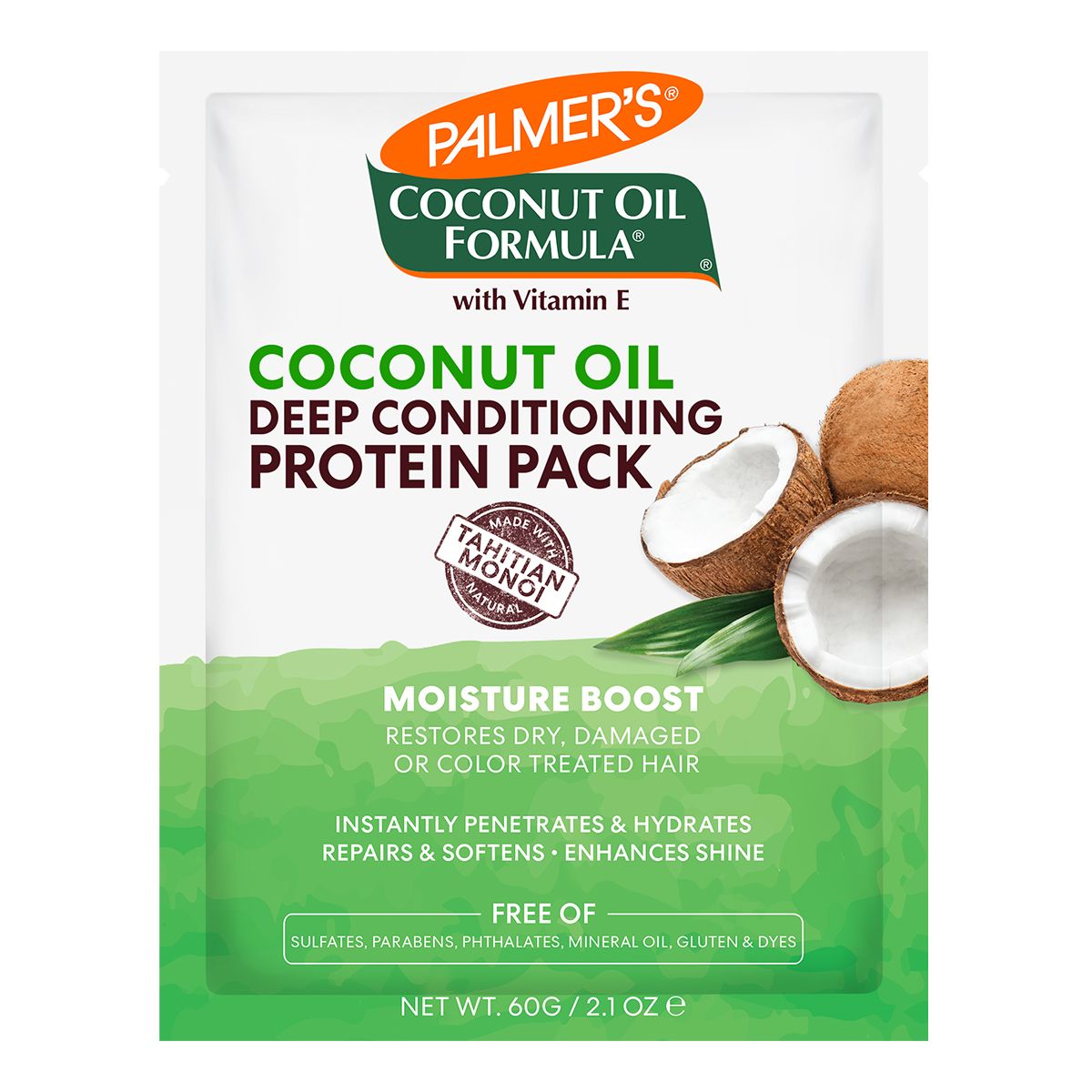 Palmer's Coconut Oil Formula kuracja proteinowa na bazie olejku kokosowego do włosów, 60 g