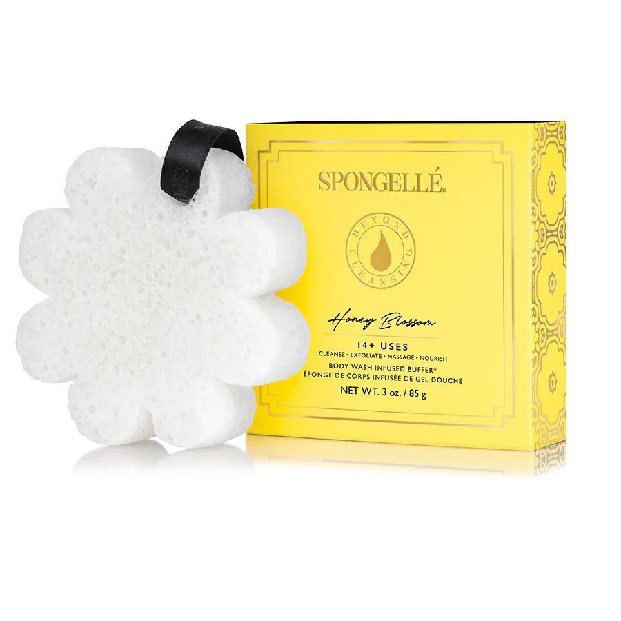 Spongelle Boxed Flower gąbka nasączona mydłem do mycia ciała Honey Blossom, 1 szt.