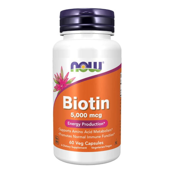 Biotin 5000 mcg/60 kaps. (Now Foods)