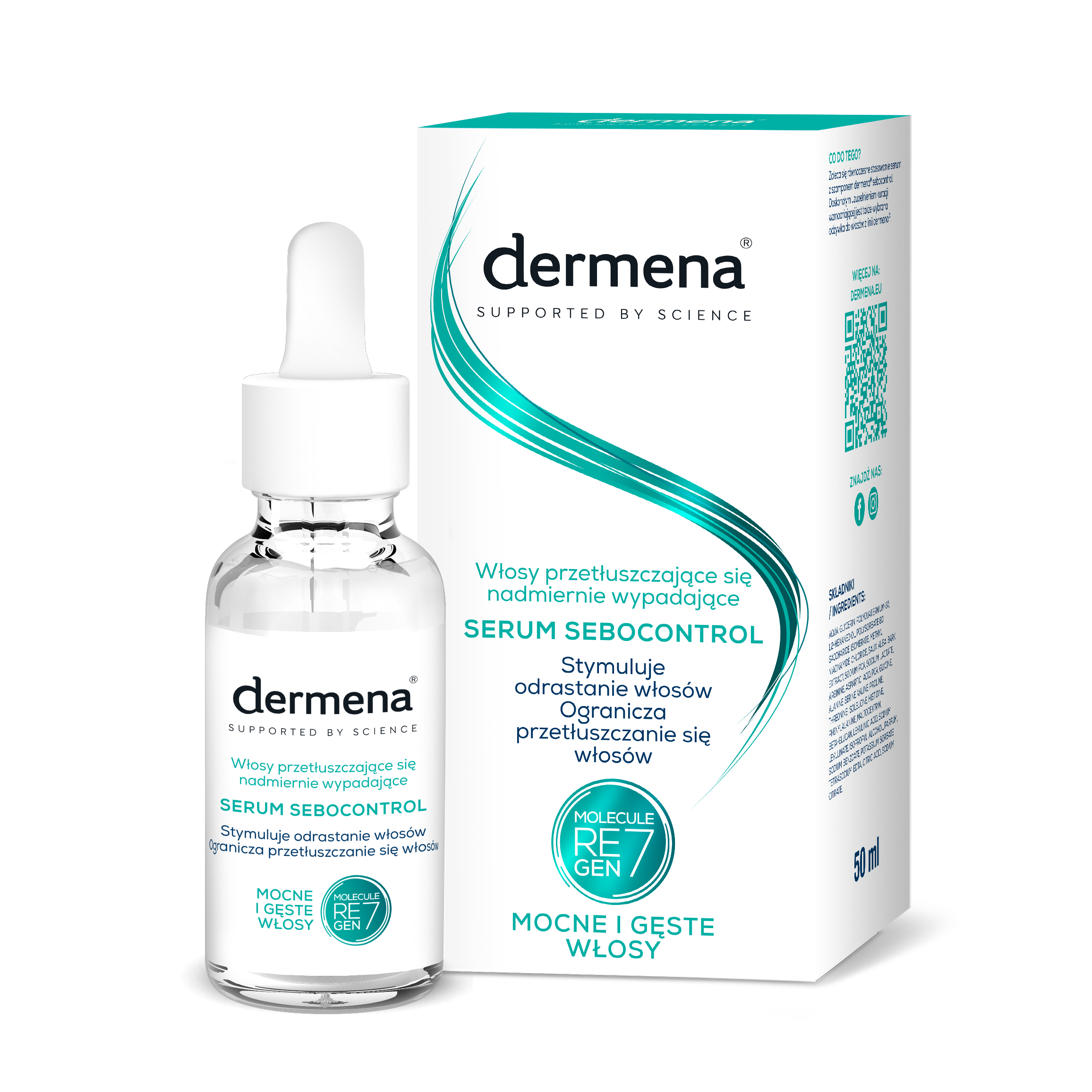 Dermena SEBOCONTROL serum do włosów, 50 ml