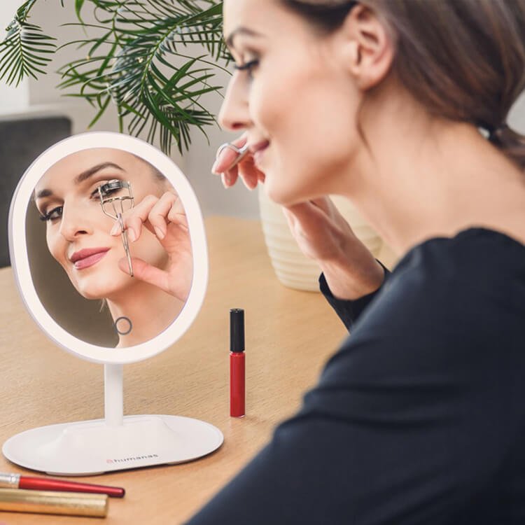 Humanas HS-ML03 lustro do makijażu z podświetleniem LED, 1 szt.