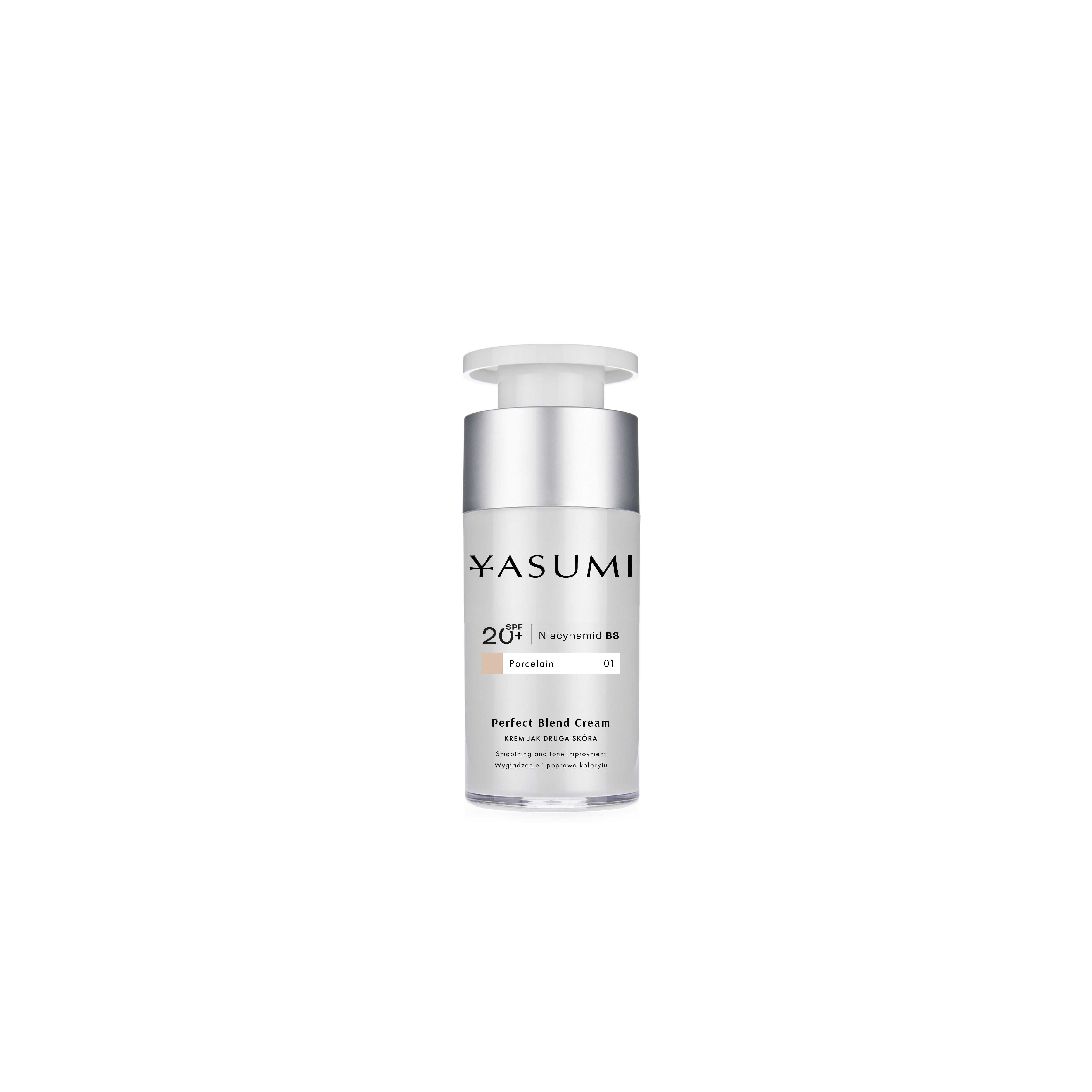Yasumi Perfect Blend Cream tonujący krem do twarzy z SPF20+ 01 porcelain, 30 ml