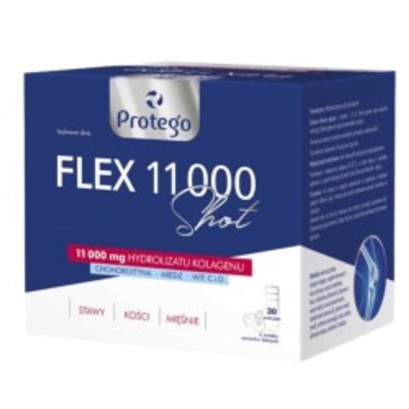 Protego Flex 11000 Shot suplement diety  hydrolizat kolagenu o smaku owoce leśne, 30 szt./1 opak.