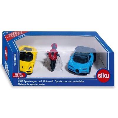 Zestaw pojazdów SIKU Super Auta sportowe i motocykl S6313 (3 szt.)