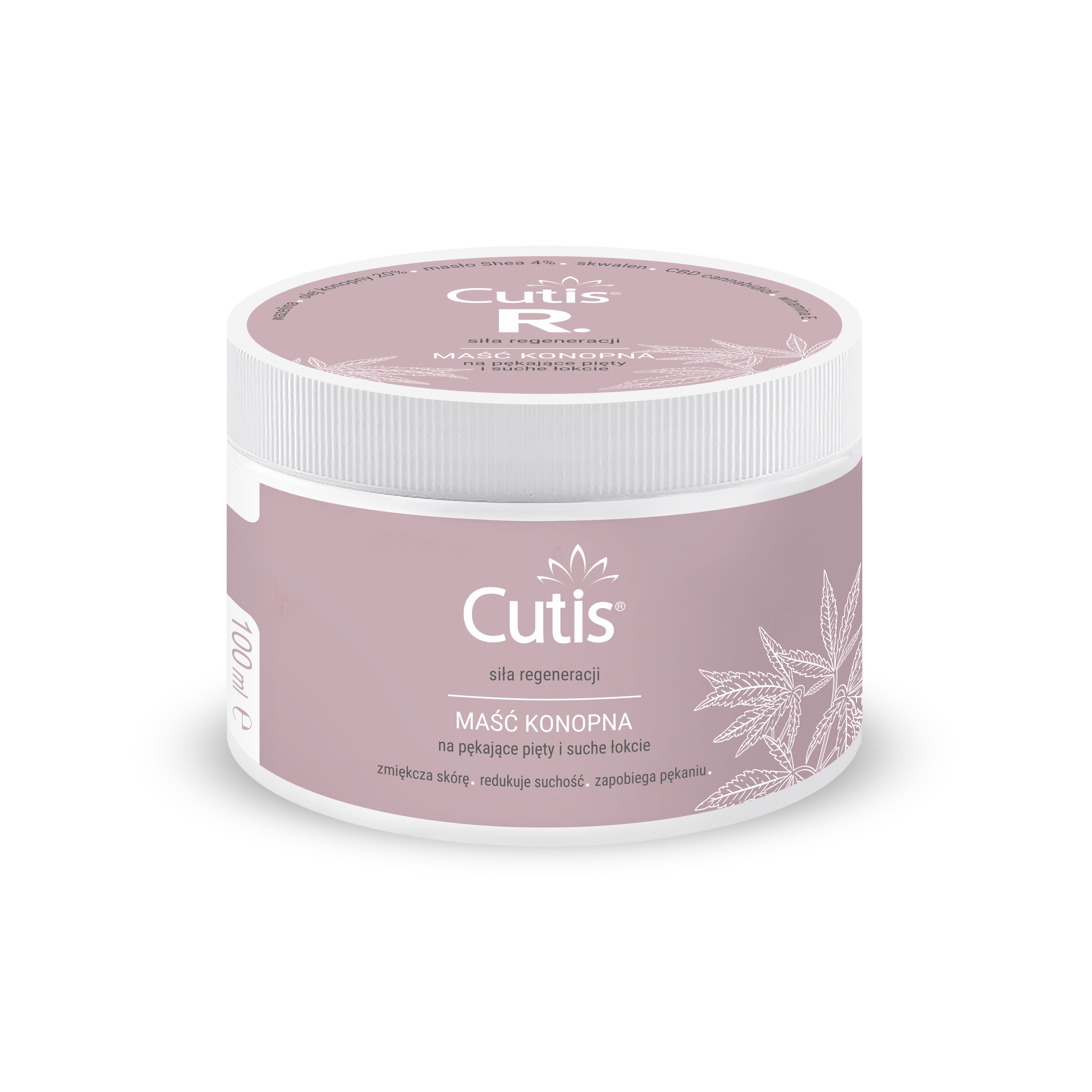 Cutis R-REGENERACJA  maść konopna na pękające pięty i suche łokcie, 100 ml