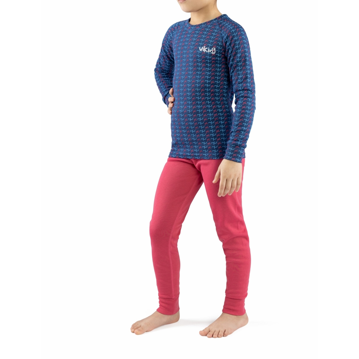 Zestaw dziecięcej bielizny termoaktywnej Viking Nino pink - 140-152