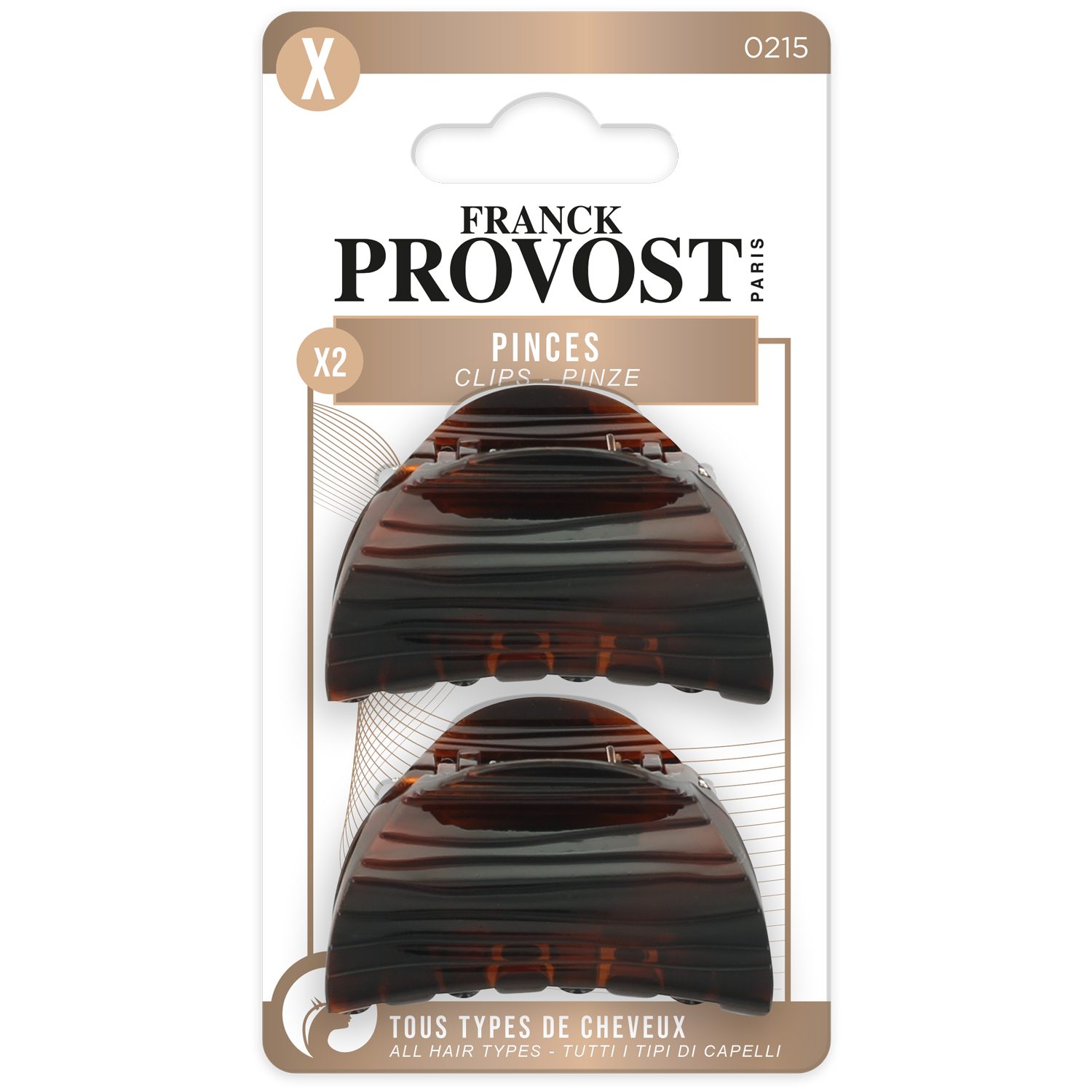Franck Provost klamry do włosów, 2 szt./1 opak.