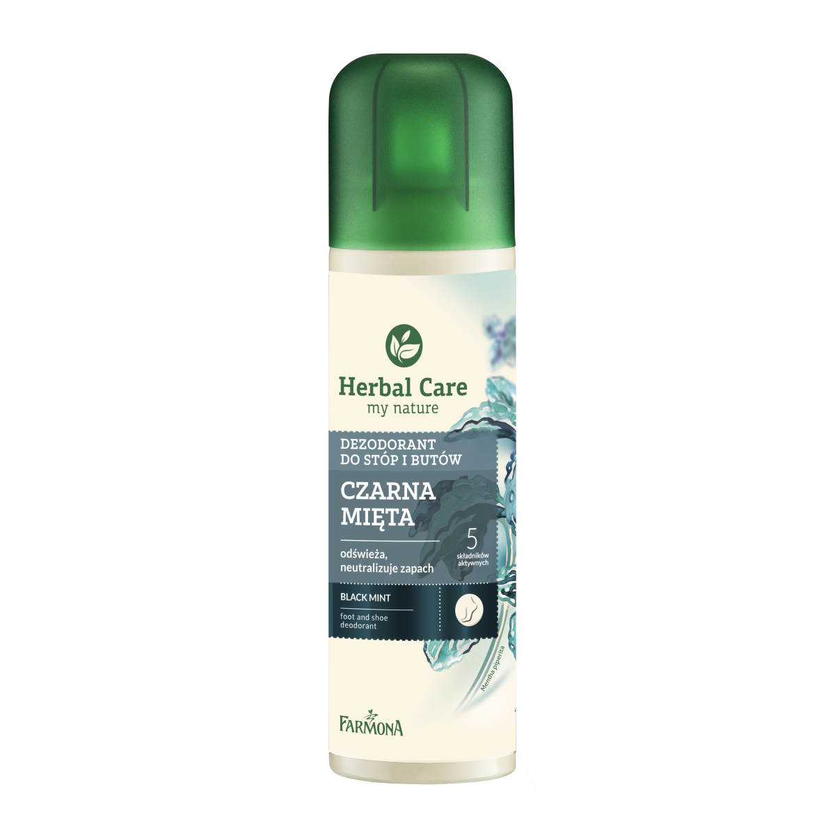 Herbal Care Czarna Mięta dezodorant do stóp i butów, 150 ml