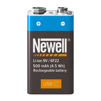 Akumulatorek 6F22 500 mAh NEWELL (1 szt.)