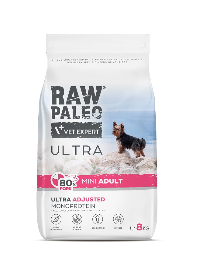 RAW PALEO Ultra Pork Mini Adult 8kg dla psów dorosłych ras małych wieprzowina