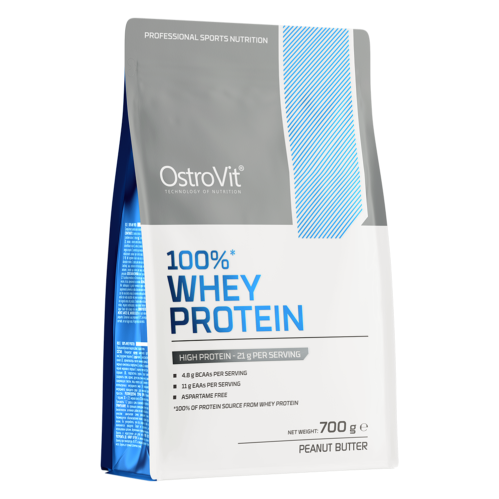 OstroVit 100% Whey Protein odżywka białkowa o smaku masła orzechowego, 700 g