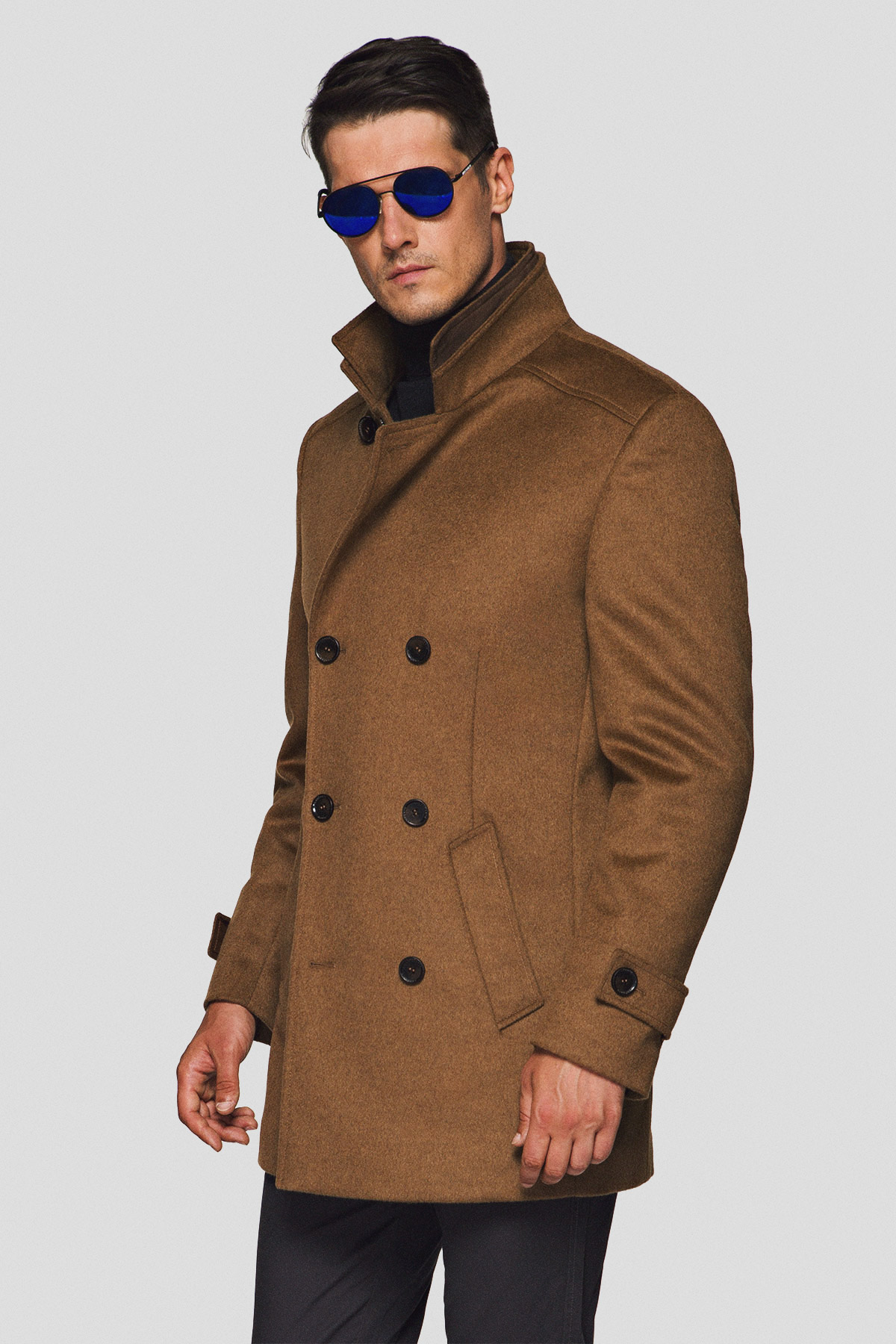 Lancerto Płaszcz Beżowy z Wełną Embrace