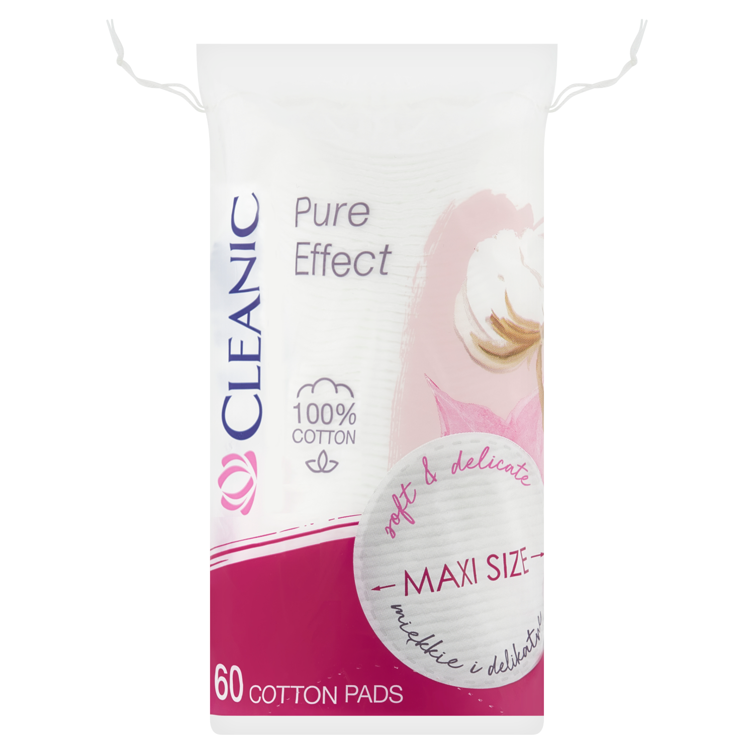 Cleanic Pure Effect płatki kosmetyczne, 60 szt./1 opak.