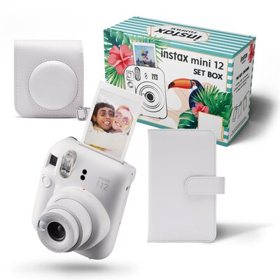Aparat FUJIFILM Instax Mini 12 Biały + Album + Pokrowiec