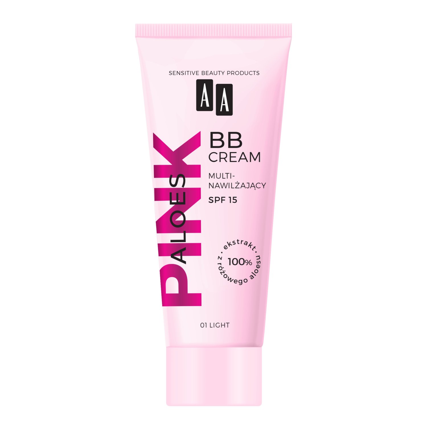 AA Aloes Pink multinawilżający krem BB do twarzy 01 light, 30 ml