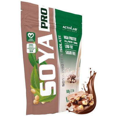 Odżywka białkowa ACTIVLAB Soya Pro Czekoladowo-orzechowy (500 g) Bez cukru i bez laktozy