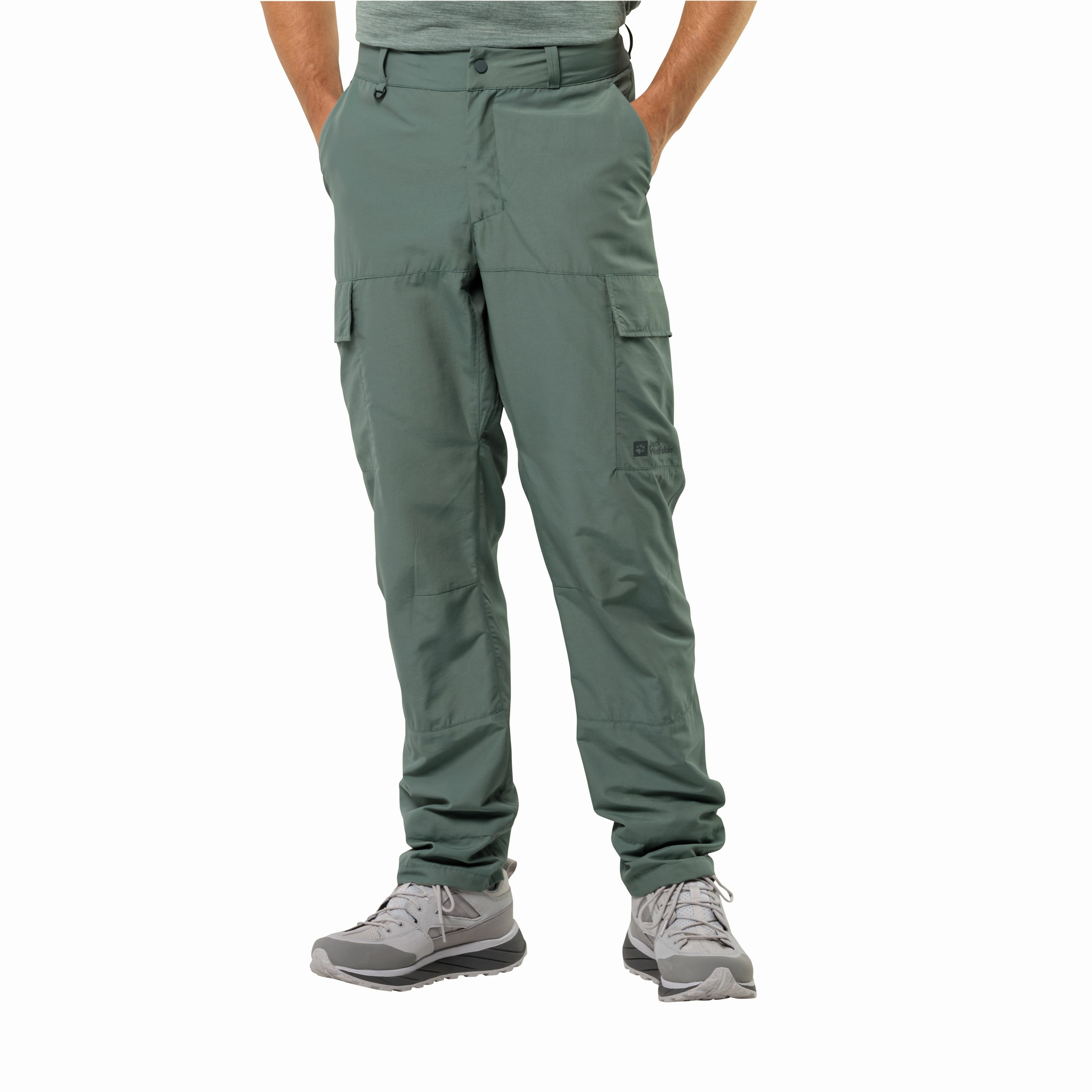 Męskie spodnie trekkingowe Jack Wolfskin BARRIER PANT M hedge green - 56