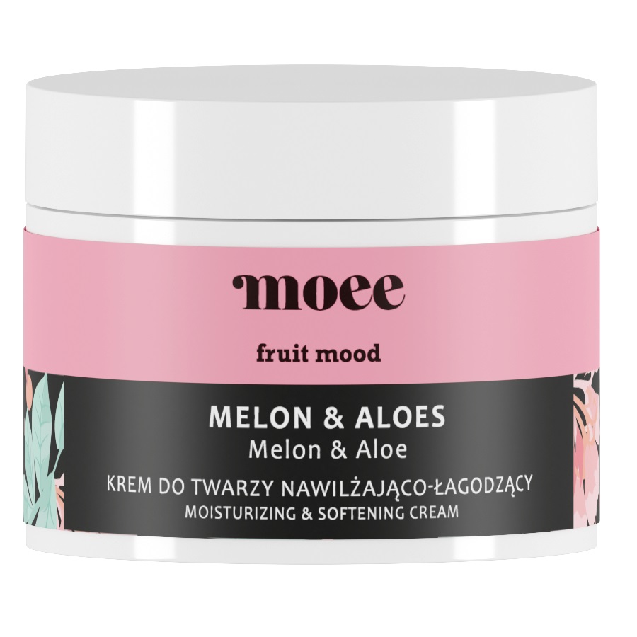 Moee Fruit Mood nawilżająco-łagodzący krem do twarzy melon & aloes, 50 ml
