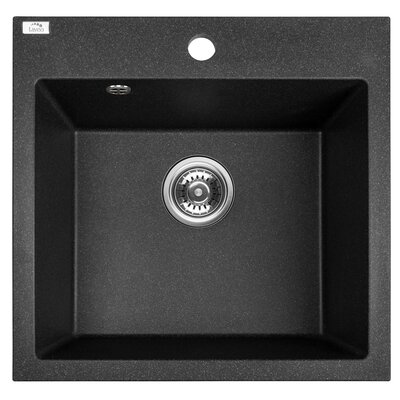 Zlewozmywak jednokomorowy LAVEO Alena SBA 710T Czarny 49x49