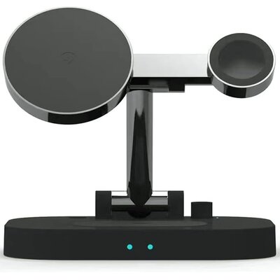 Ładowarka indukcyjna AWEI W22 4w1 15W Czarny Qi