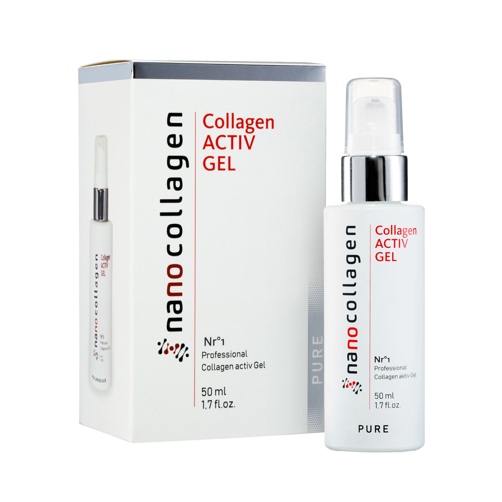 NanoCosmetics NanoCollagen Active Gel Pure nawilżający kolagen w żelu do twarzy i ciała, 50 ml