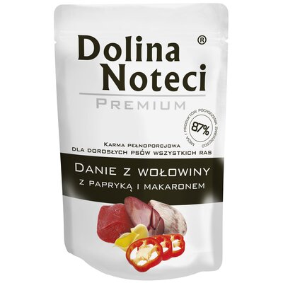 Karma dla psa DOLINA NOTECI Premium Danie z wołowiny z papryką i makaronem 100 g