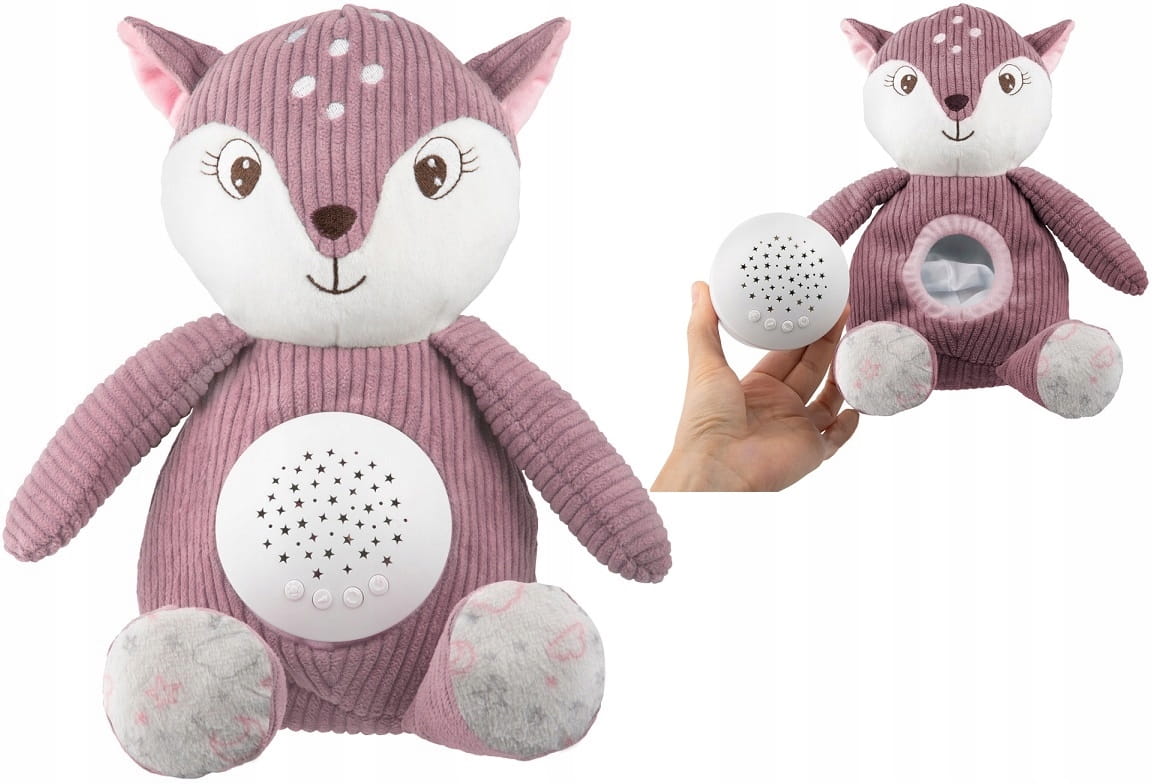 Zabawka interaktywna CANPOL BABIES Jelonek z pozytywką i projektorem 3w1 77/206