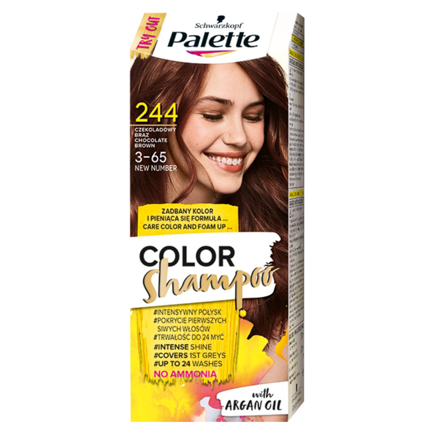 Palette Color Shampoo szampon koloryzujący do włosów 3-65 (244) czekoladowy brąz, 1 opak.