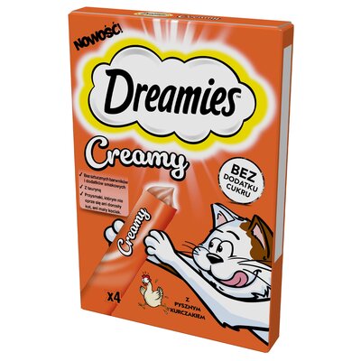 Przysmak dla kota DREAMIES Creamy Kurczak (4 x 10 g)