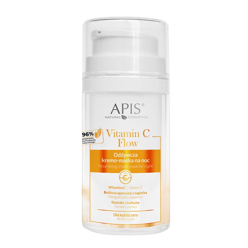 Apis Vitamin C Flow odżywcza kremo-maska do twarzy na noc, 50 ml