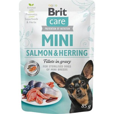 Karma dla psa BRIT Care Mini Łosoś ze śledziem 85 g