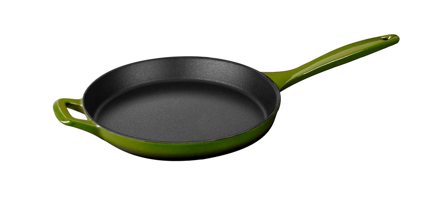 La Cuisine - Patelnia żeliwna z rączką 28cm Zielona