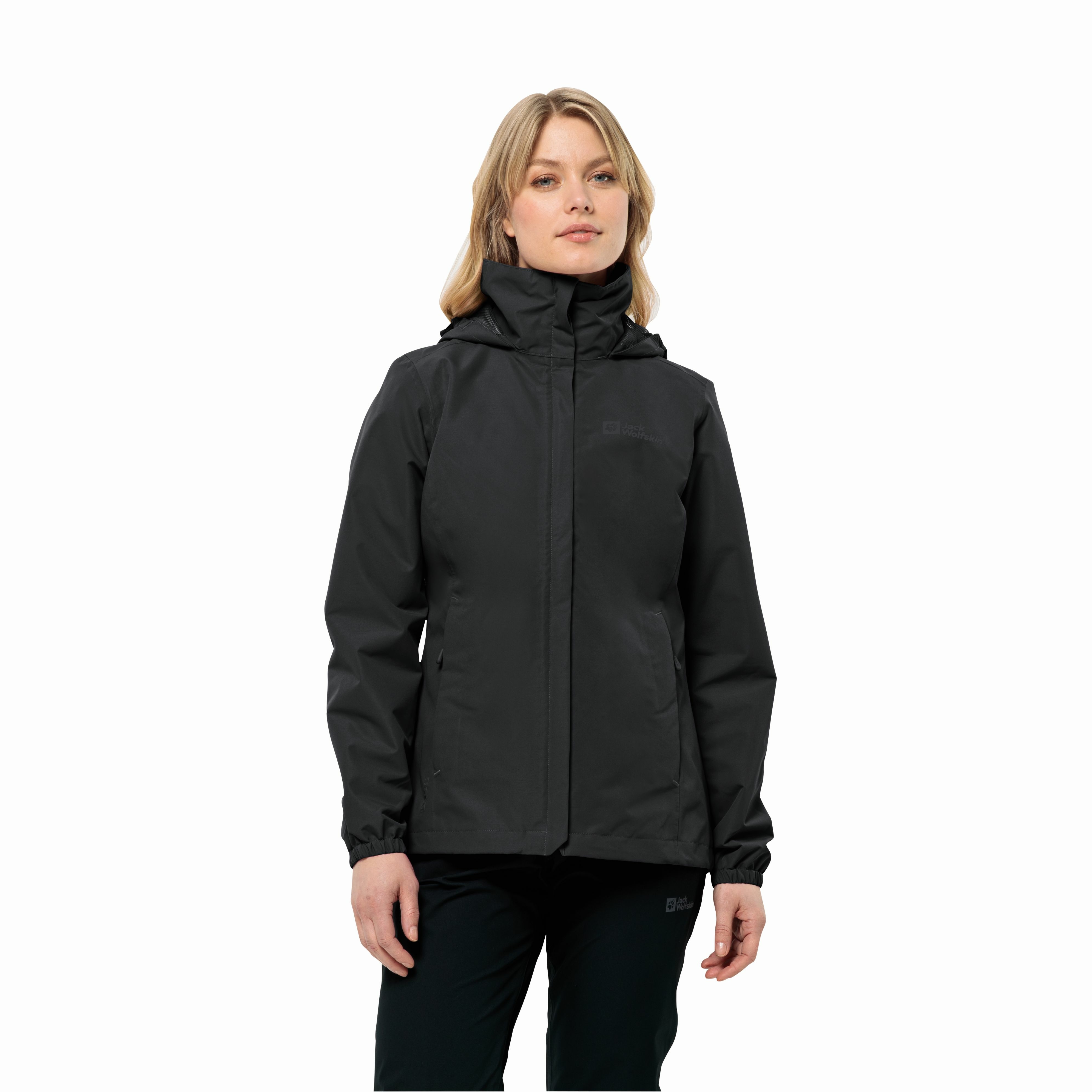 Damska kurtka Jack Wolfskin STORMY POINT 2L JKT W black - XL