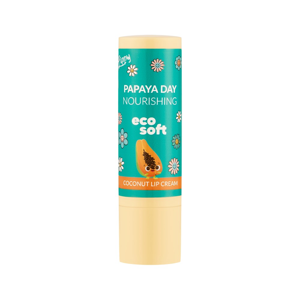 Eco Soft kokosowy krem do ust papaja, 4,8 g