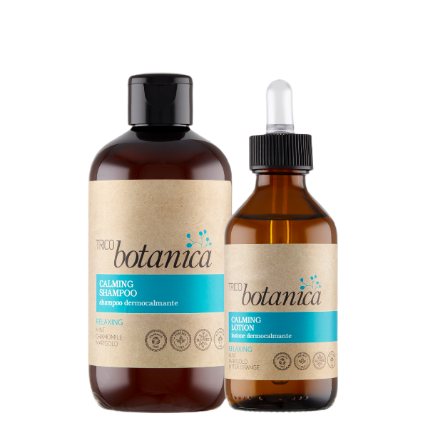 Trico Botanica Oczyszczanie i Relaks zestaw: szampon, 250 ml + wcierka oczyszczanie i relaks dla podrażnionej skóry głowy, 100 ml