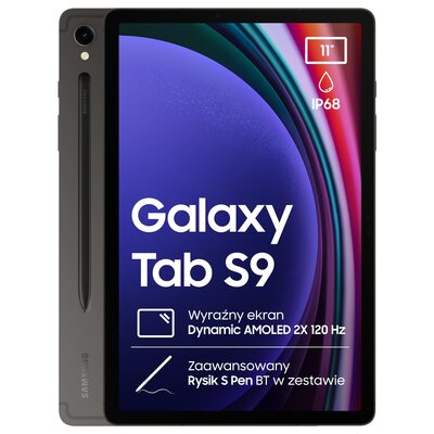 Tablet SAMSUNG Galaxy Tab S9 11" 12/256 GB Wi-Fi Grafitowy + Rysik S Pen