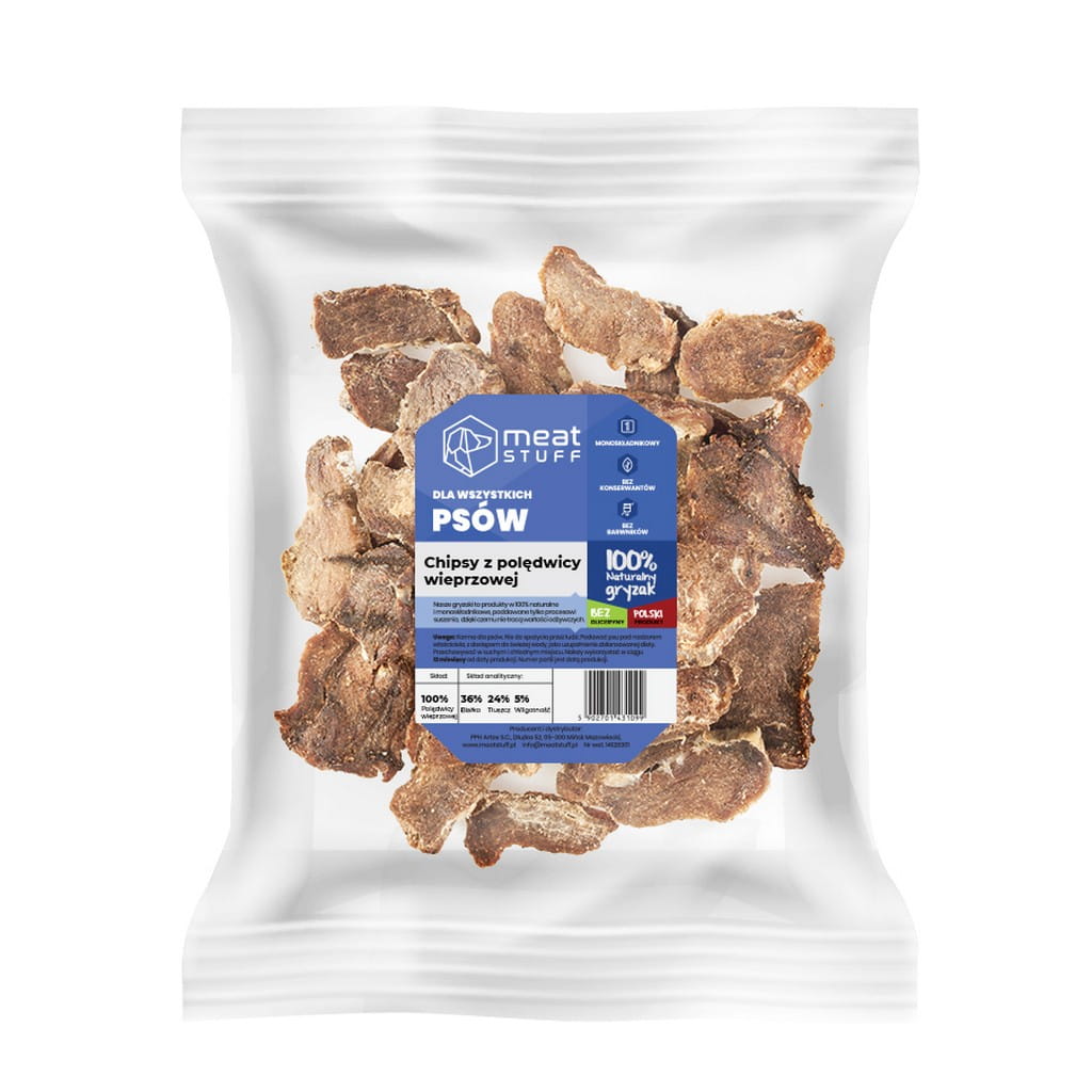 MEAT STUFF Chipsy z polędwicy wieprzowej 100g