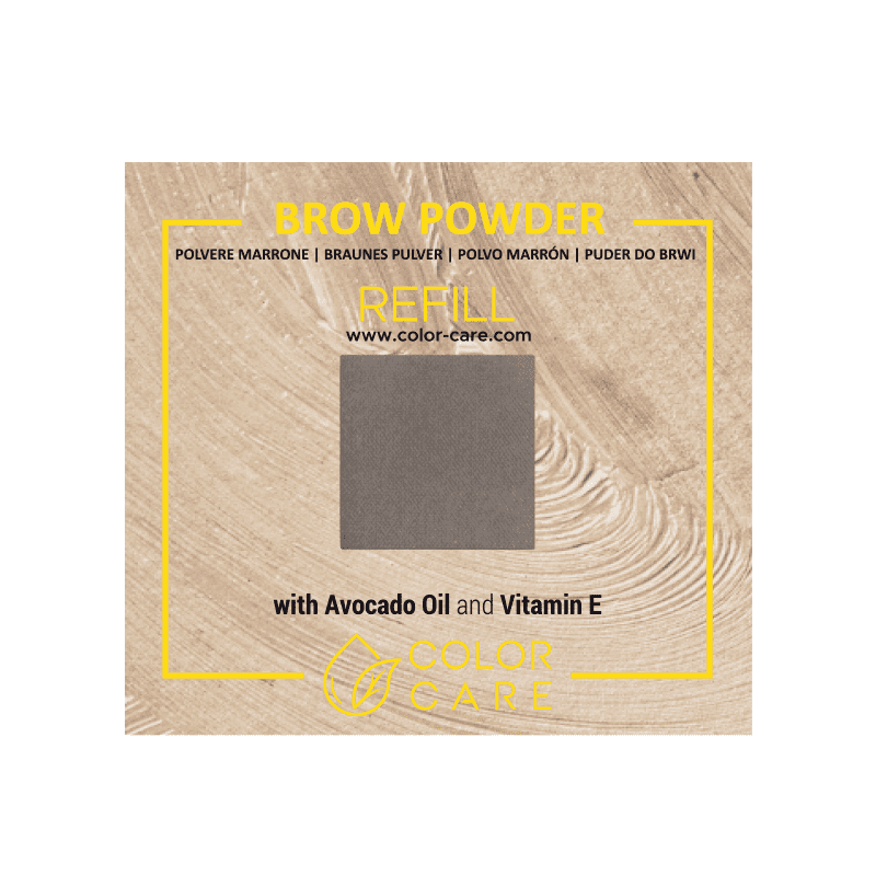 Color Care matowy cień do brwi wegański - refill - Ash, 2 g