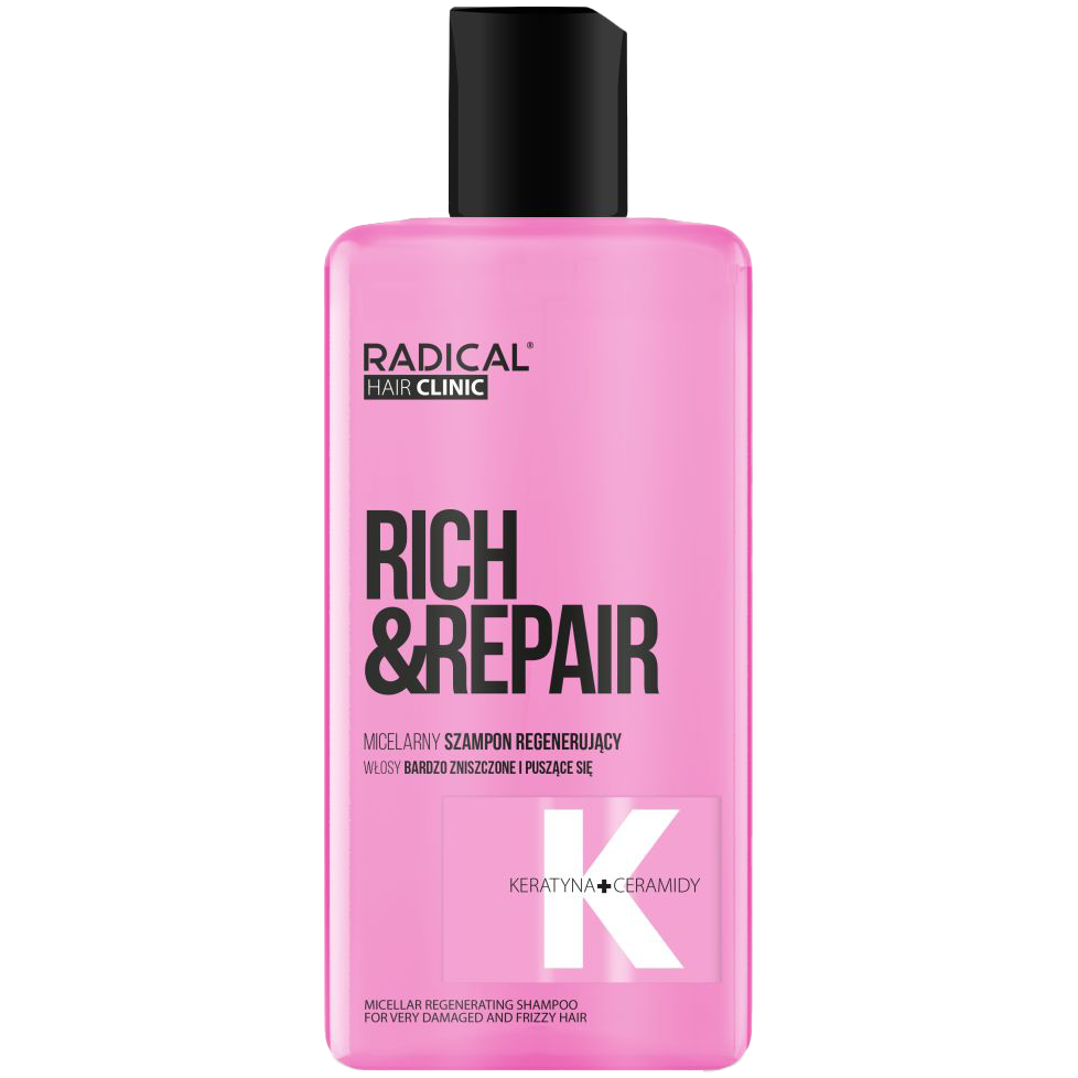 Radical HAIR CLINIC RICH&REPAIR micelarny szampon regenerujący do włosów, 300 ml