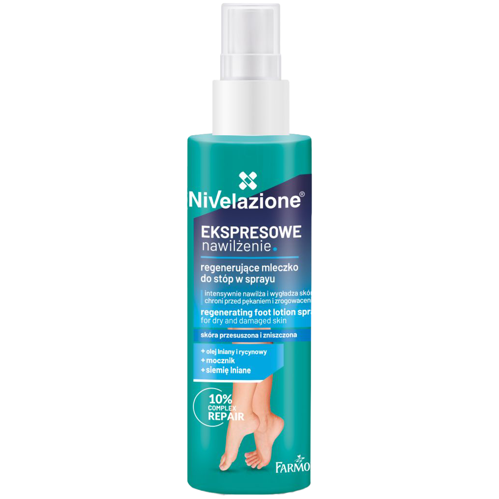 Nivelazione regenerujące mleczko do stóp w sprayu, 100 ml